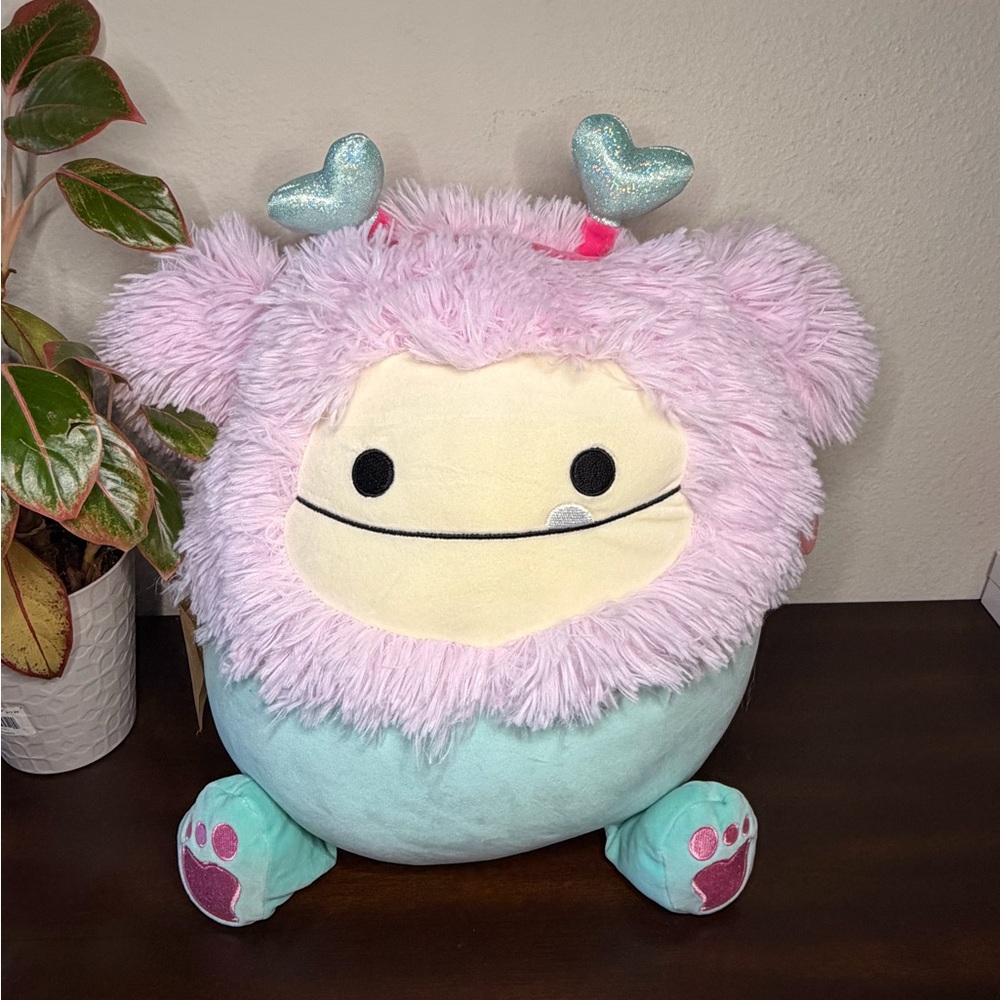 VALENTINES DAY Squishmallows 14” Bessem The Bigfoot Plush NWT